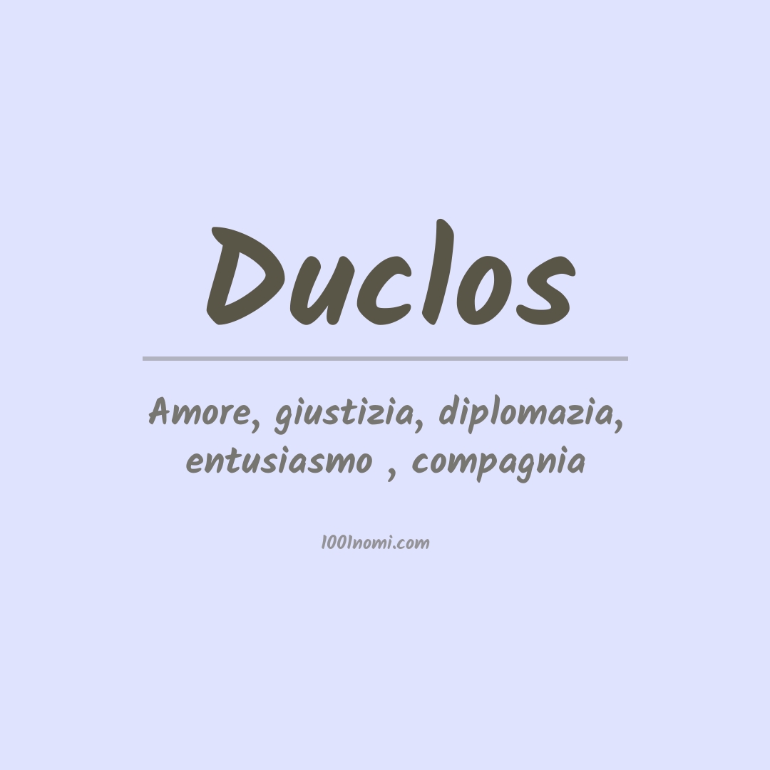 Significato del nome Duclos