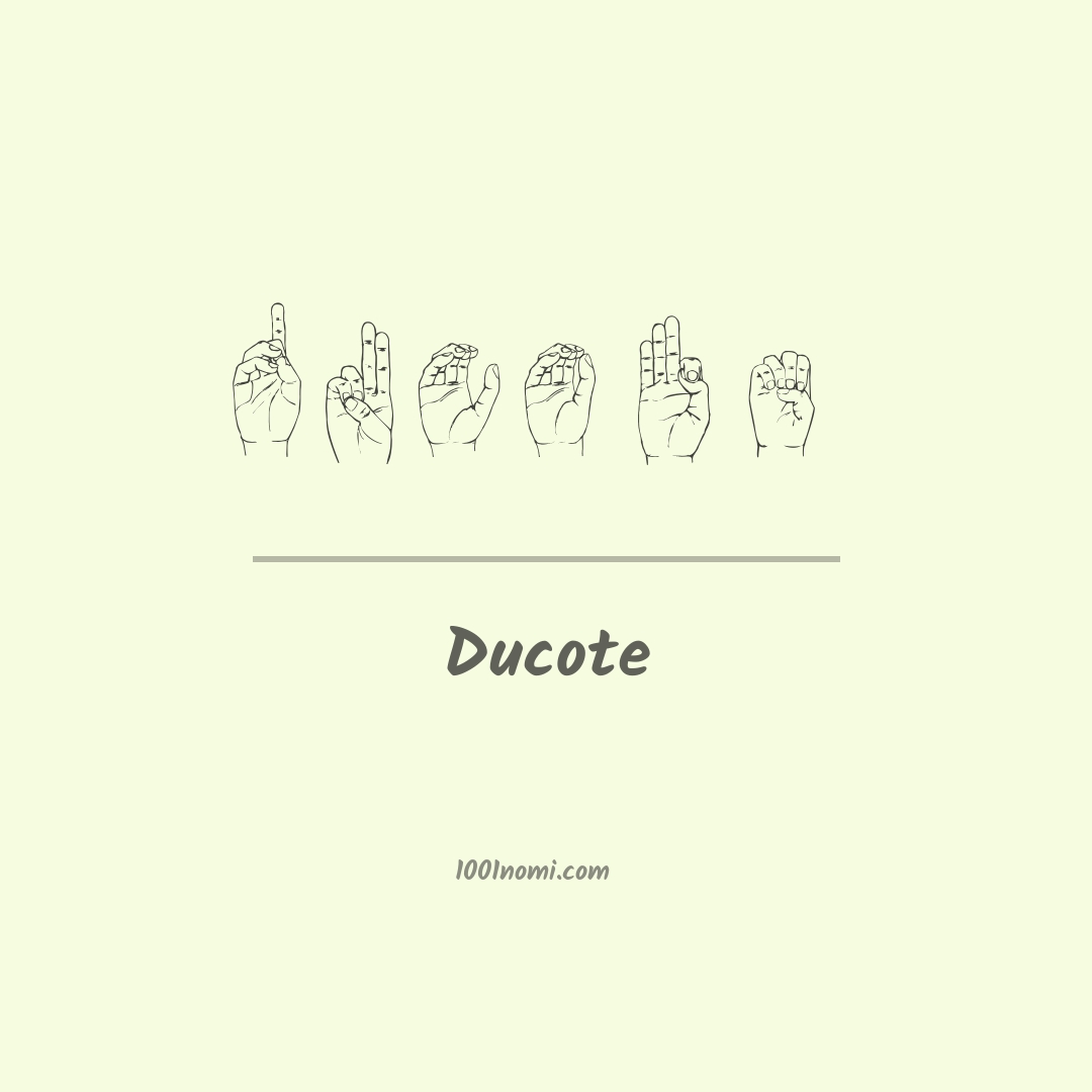 Ducote nella lingua dei segni