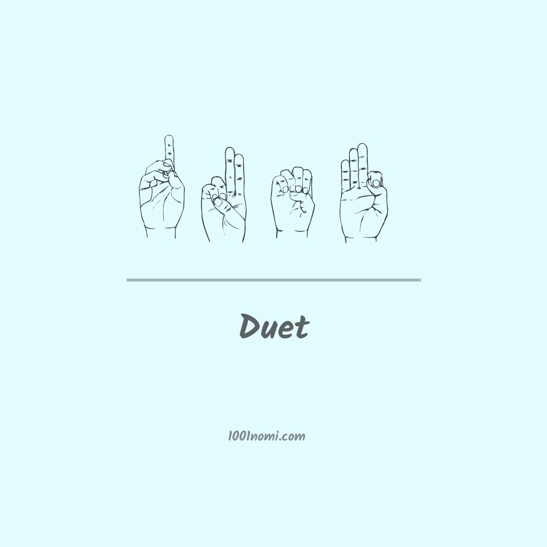 Duet nella lingua dei segni Duet nella lingua dei segni