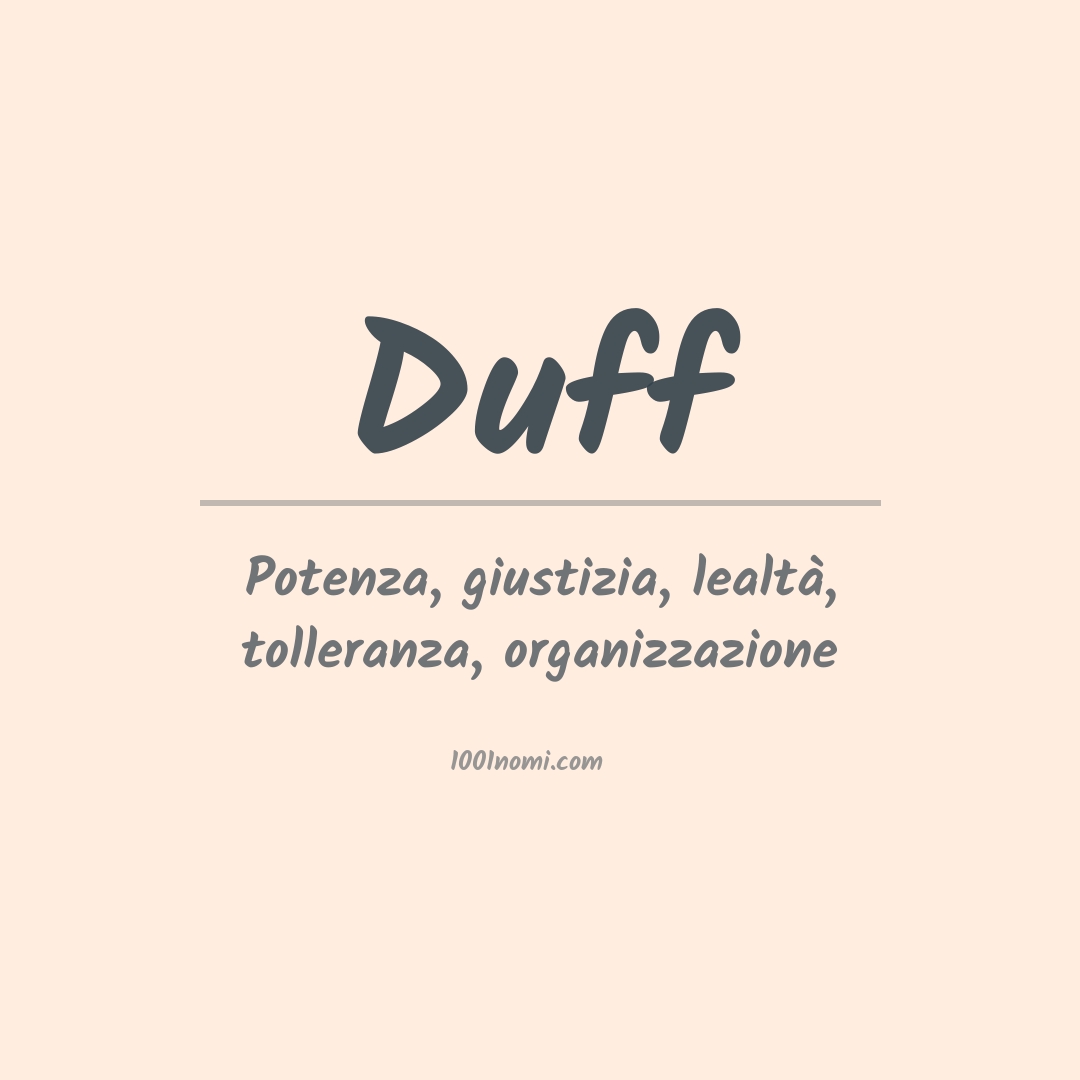 Significato del nome Duff