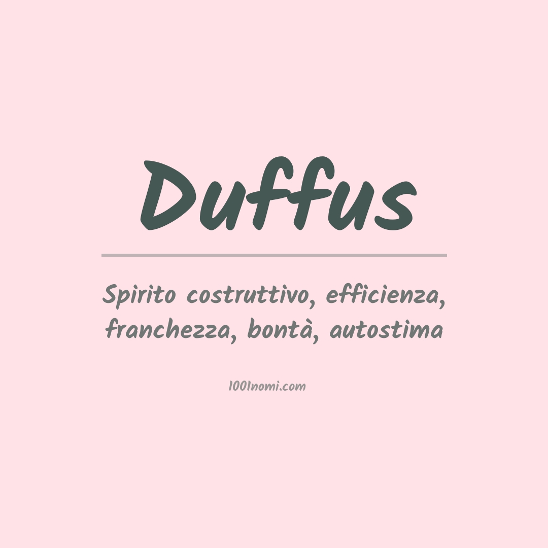 Significato del nome Duffus