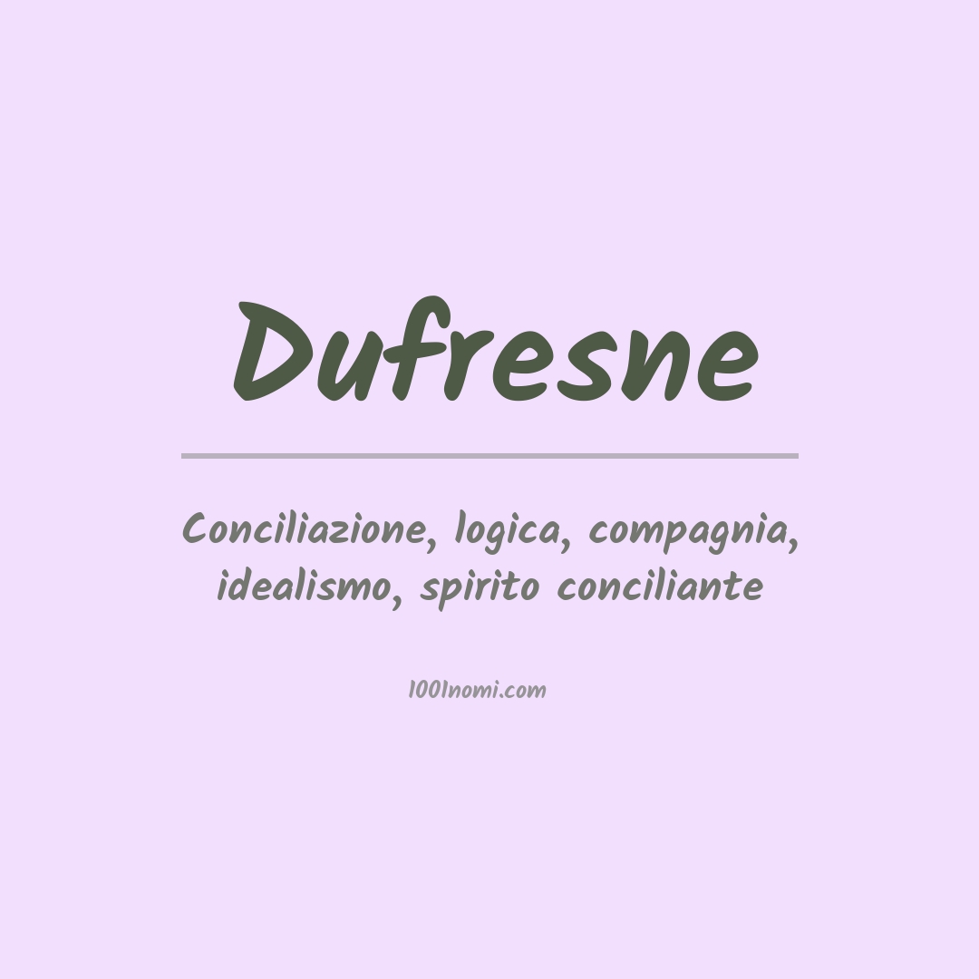 Significato del nome Dufresne