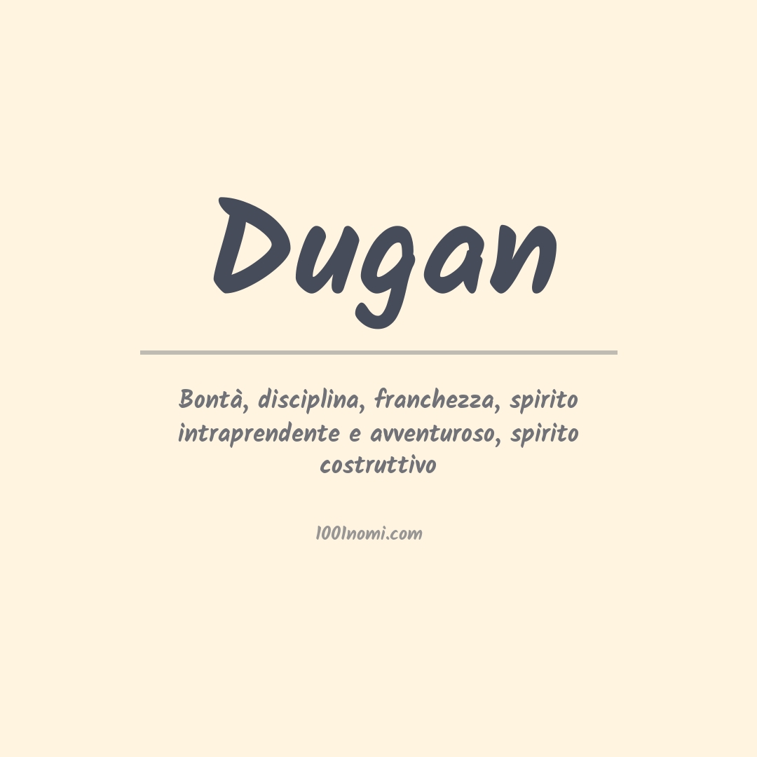 Significato del nome Dugan