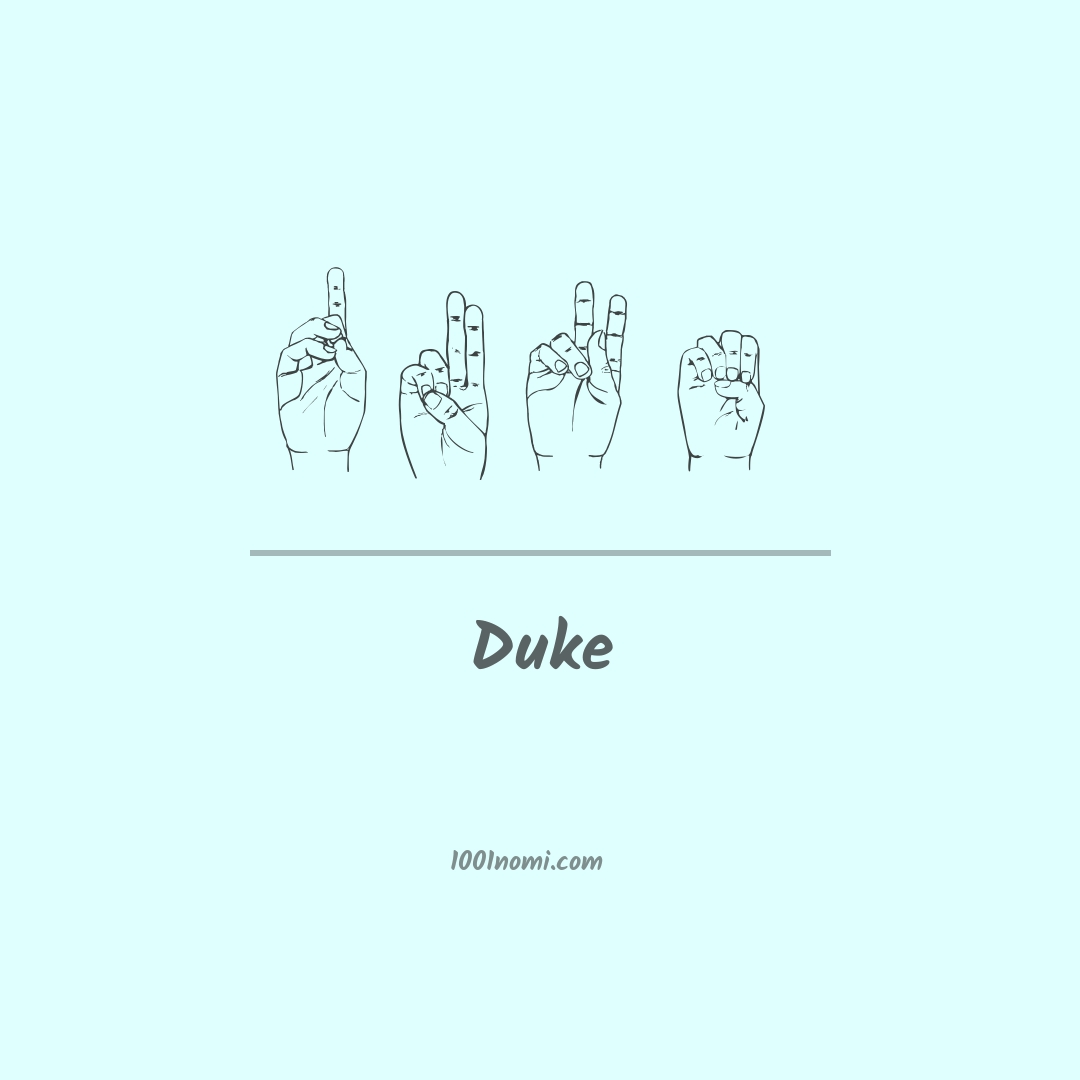 Duke nella lingua dei segni