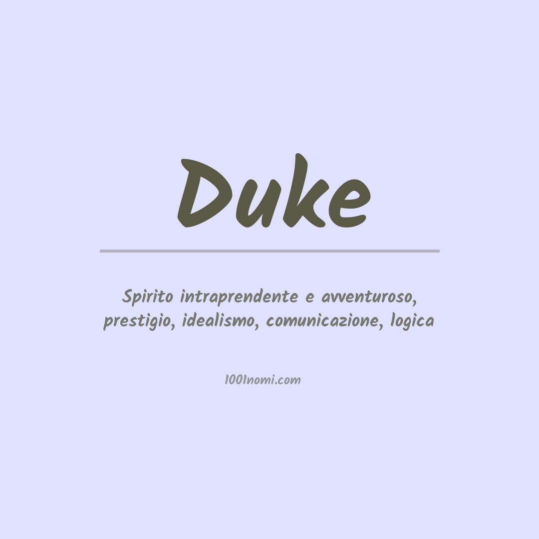 Significato del nome Duke