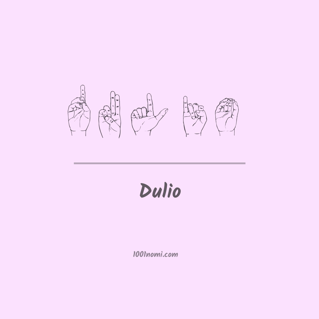 Dulio nella lingua dei segni Dulio nella lingua dei segni