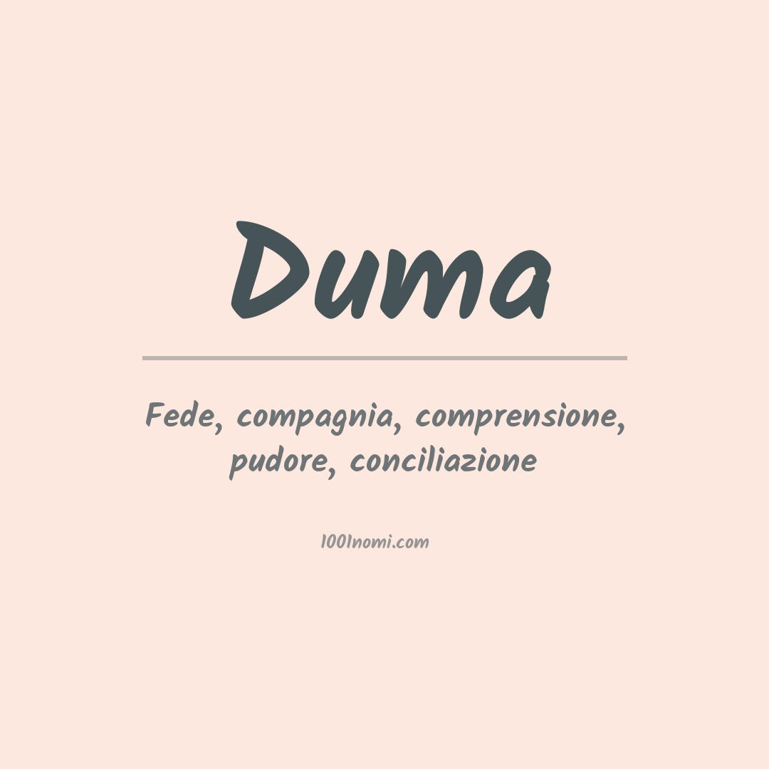 Significato del nome Duma