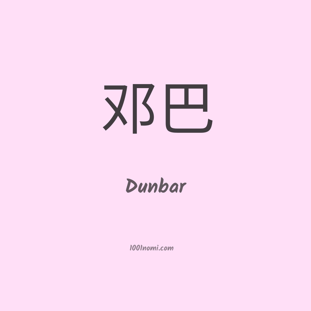 Dunbar in cinese