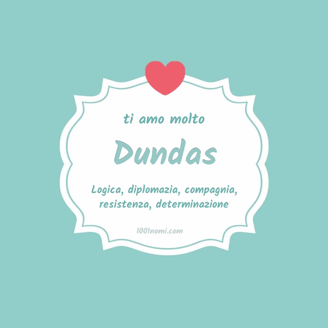 Ti amo molto Dundas