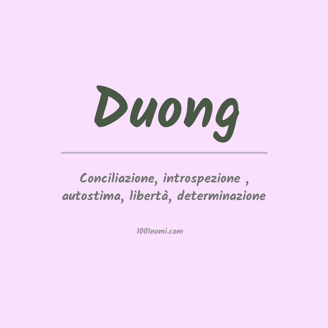 Significato del nome Duong