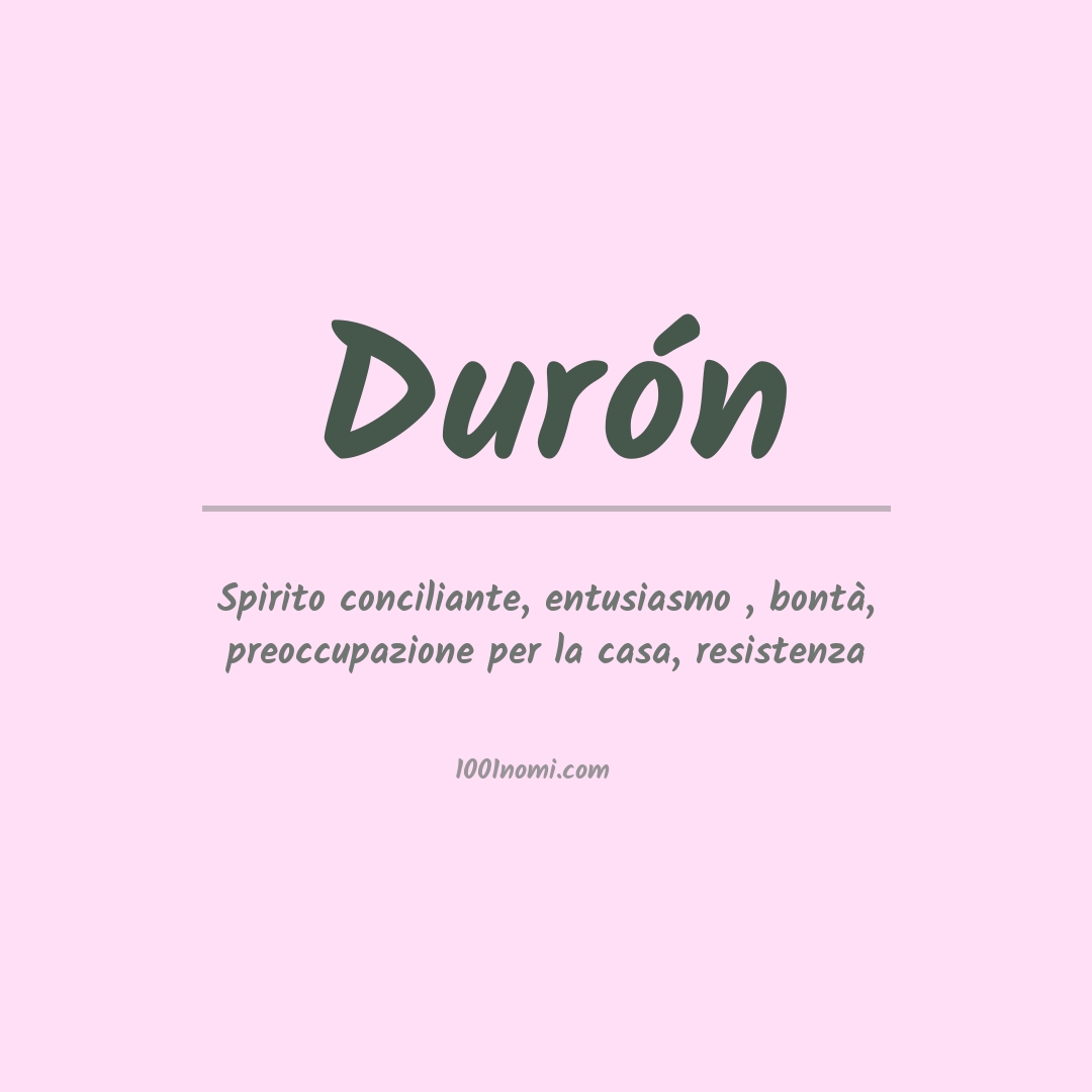 Significato del nome Durón