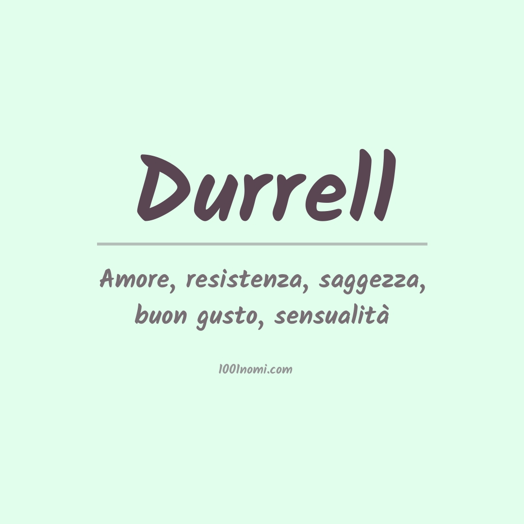 Significato del nome Durrell