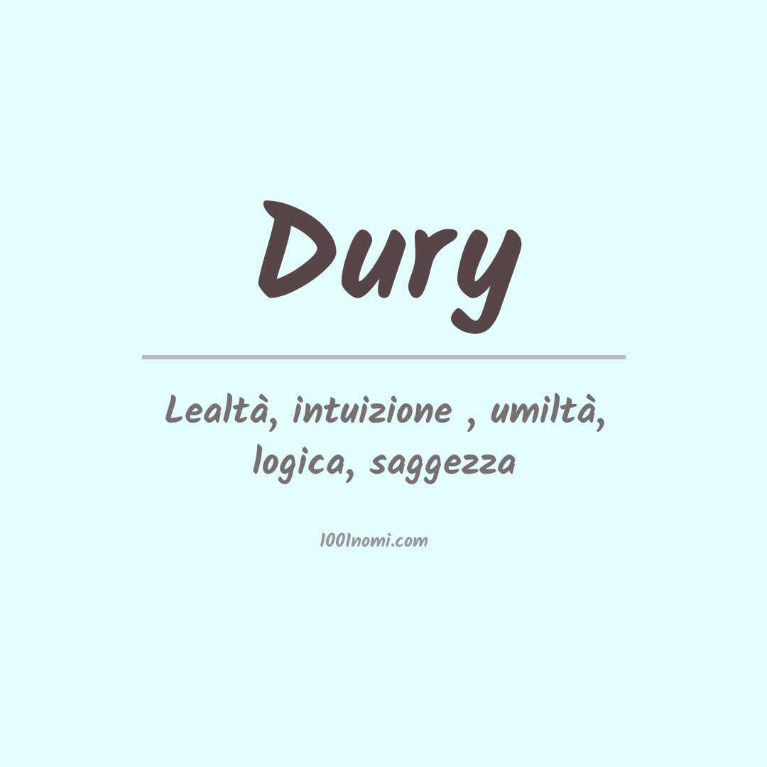 Significato del nome Dury