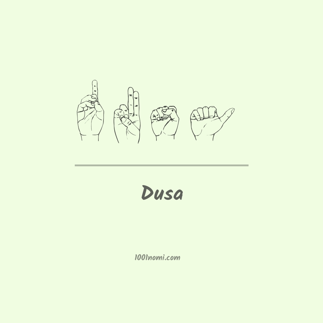 Dusa nella lingua dei segni