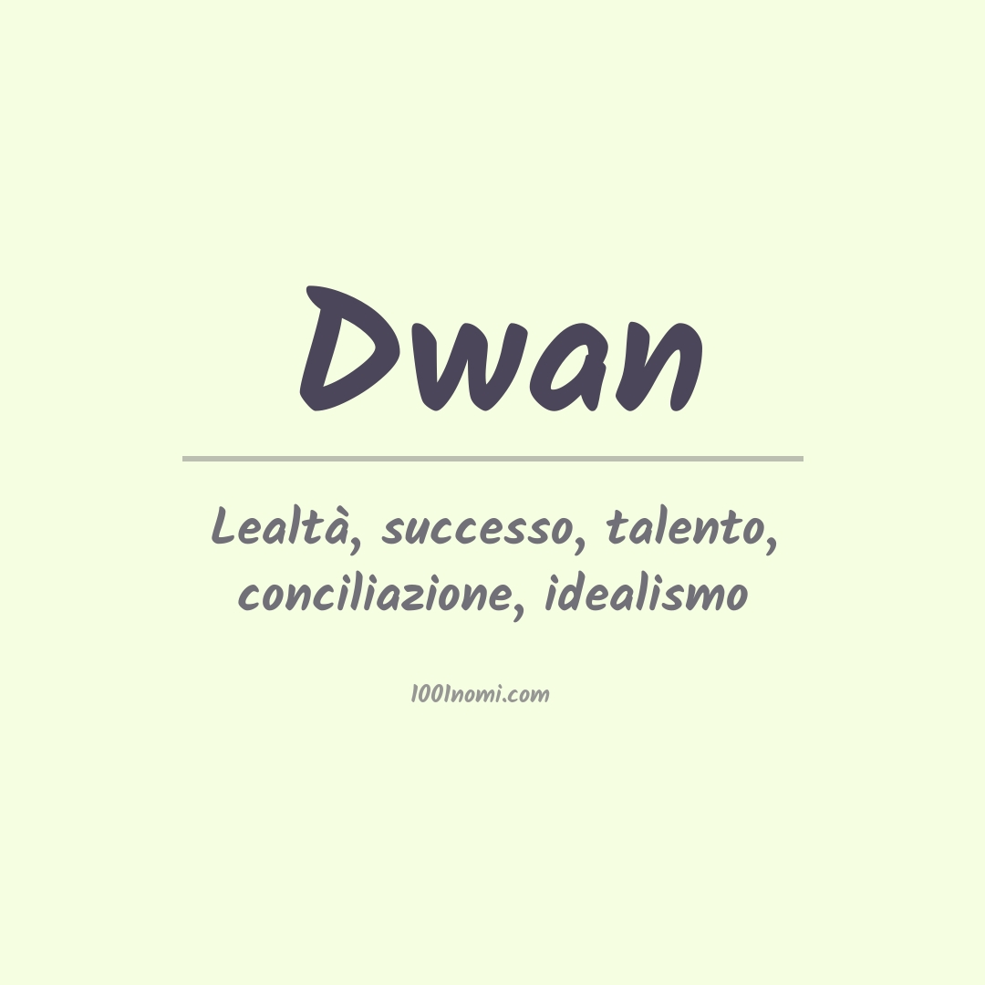 Significato del nome Dwan Significato del nome Dwan
