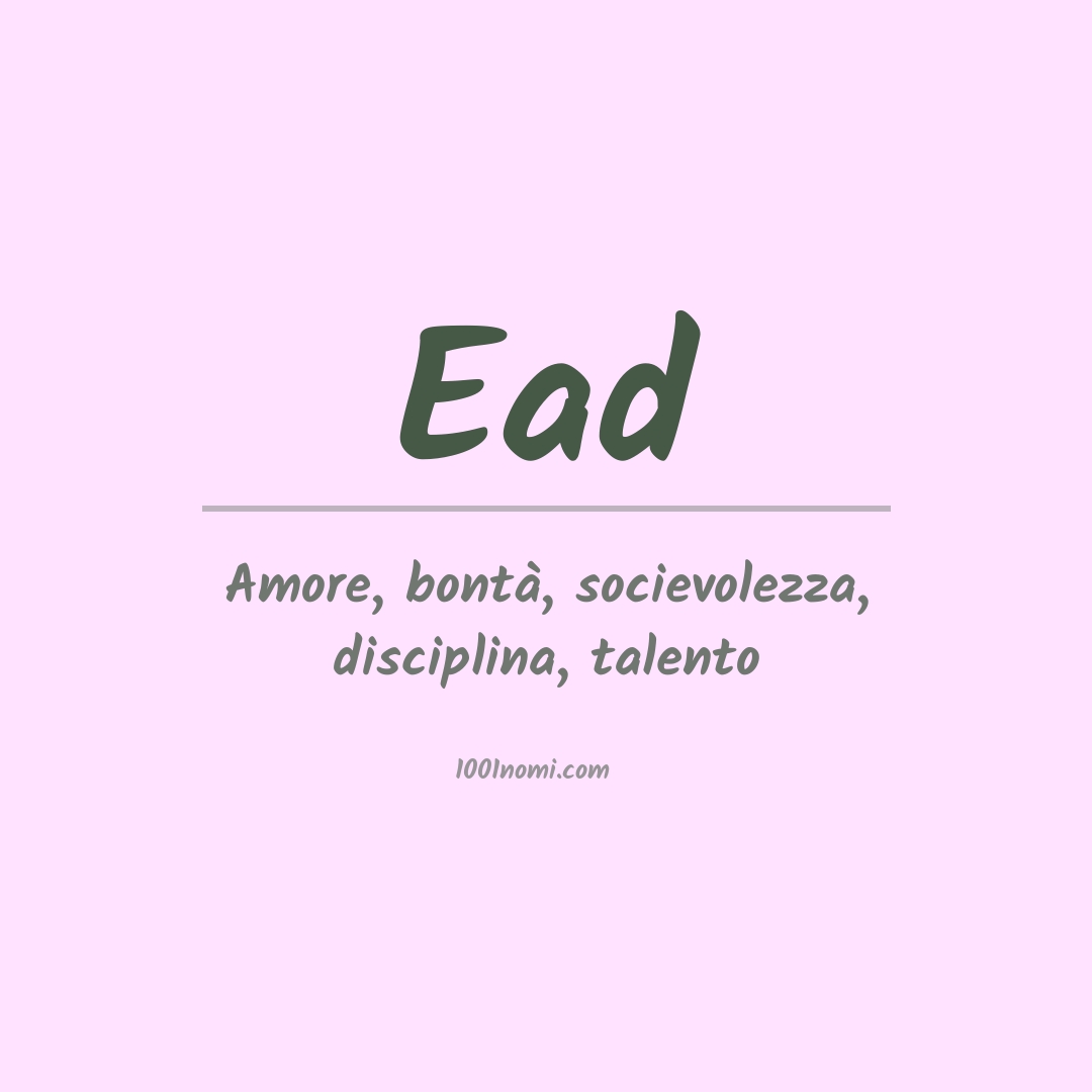 Significato del nome Ead Significato del nome Ead