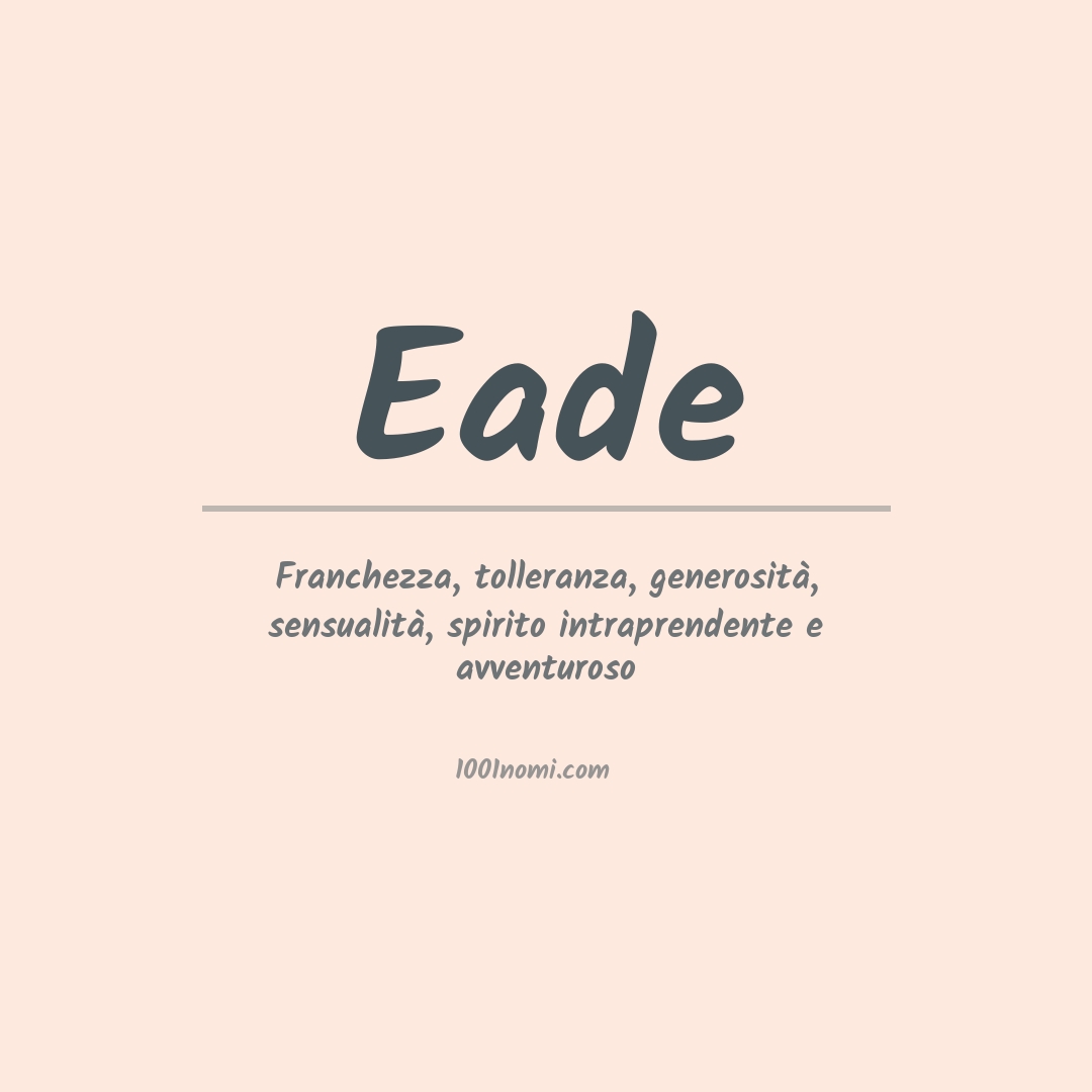 Significato del nome Eade