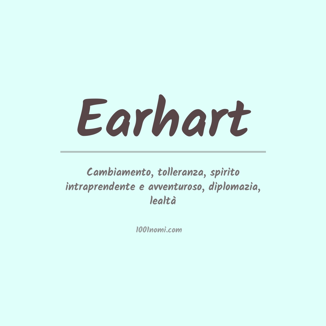 Significato del nome Earhart