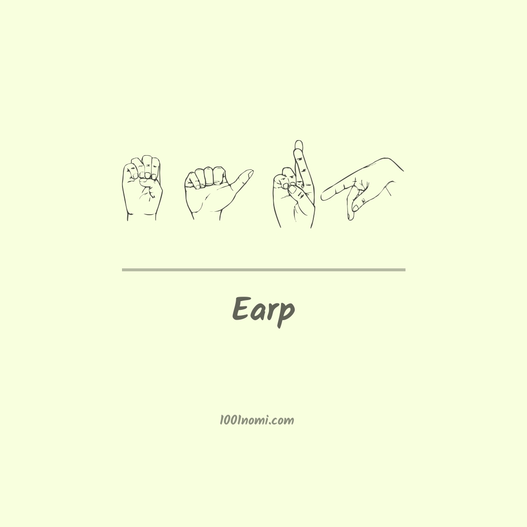 Earp nella lingua dei segni Earp nella lingua dei segni