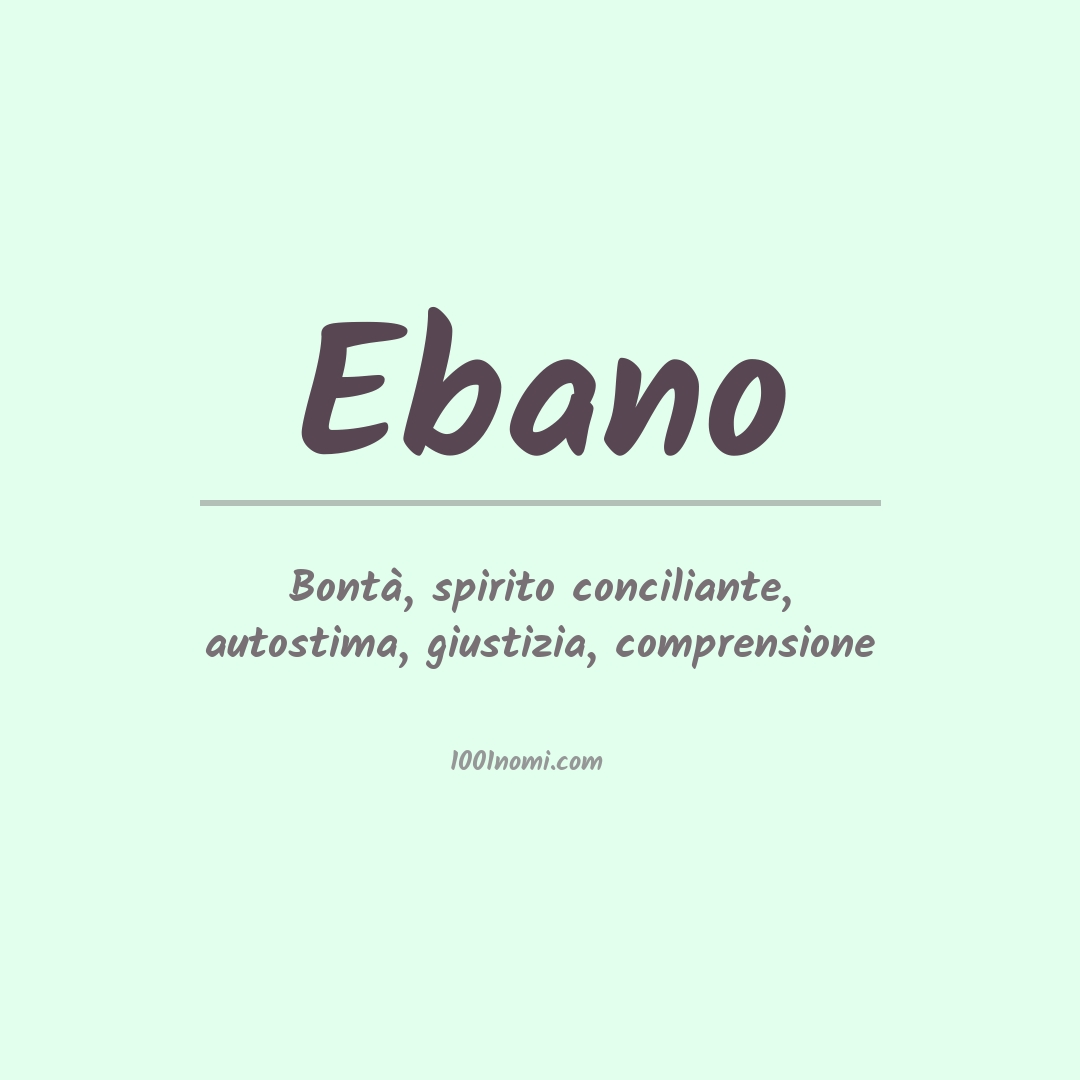 Significato del nome Ebano