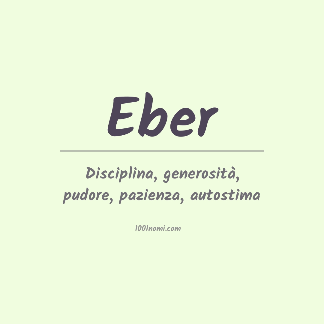 Significato del nome Eber