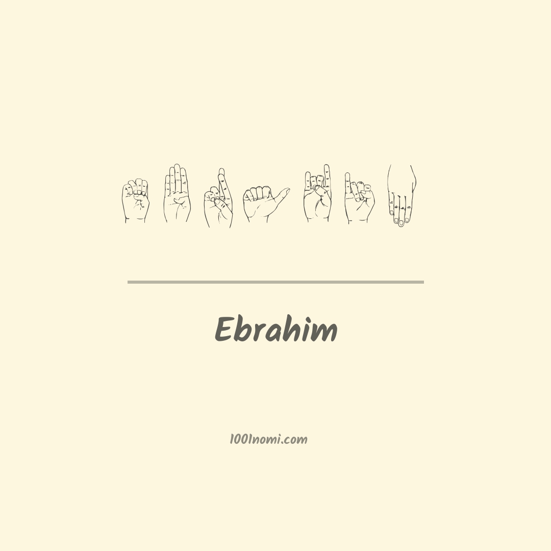 Ebrahim nella lingua dei segni