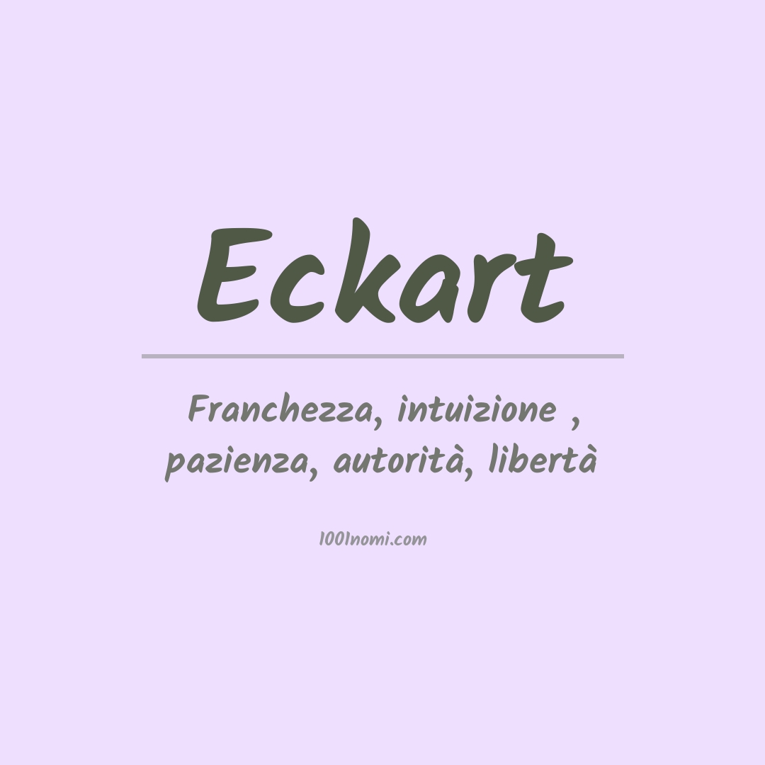 Significato del nome Eckart