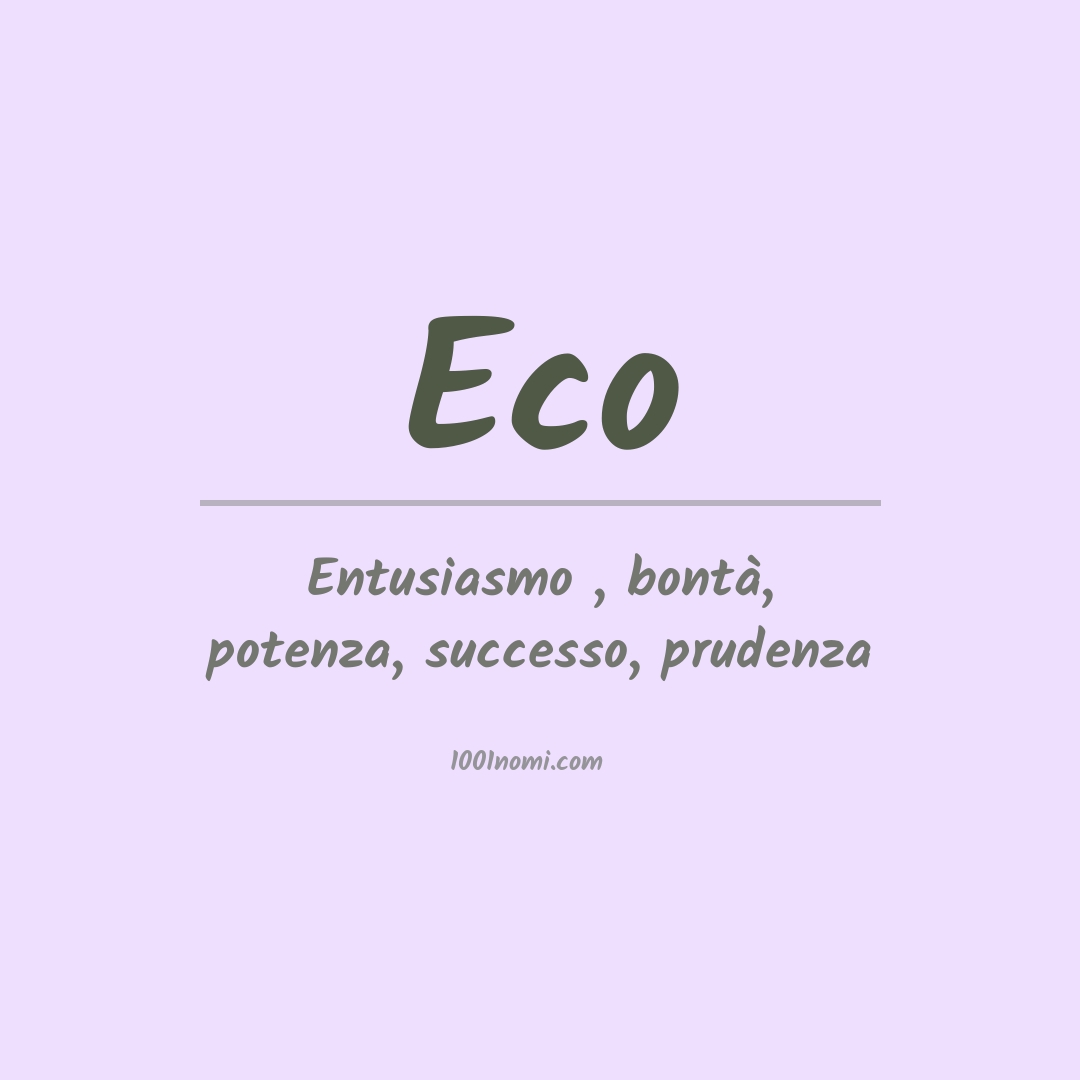 Significato del nome Eco