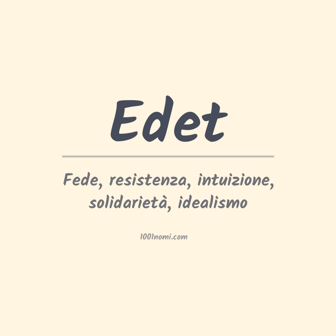 Significato del nome Edet