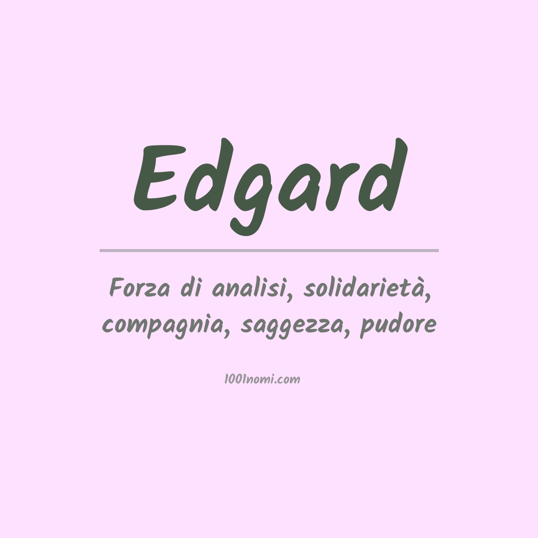 Significato del nome Edgard