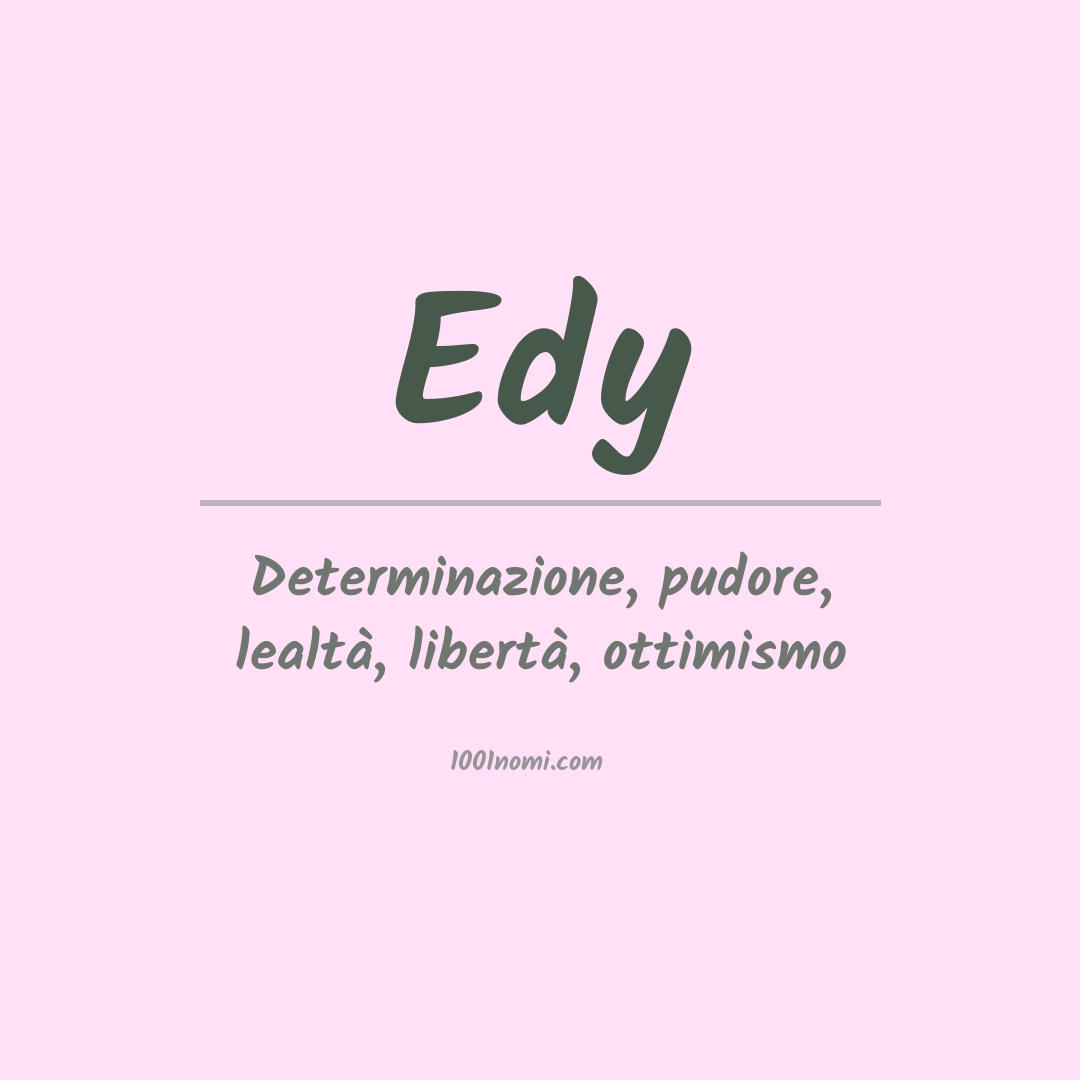 Significato del nome Edy