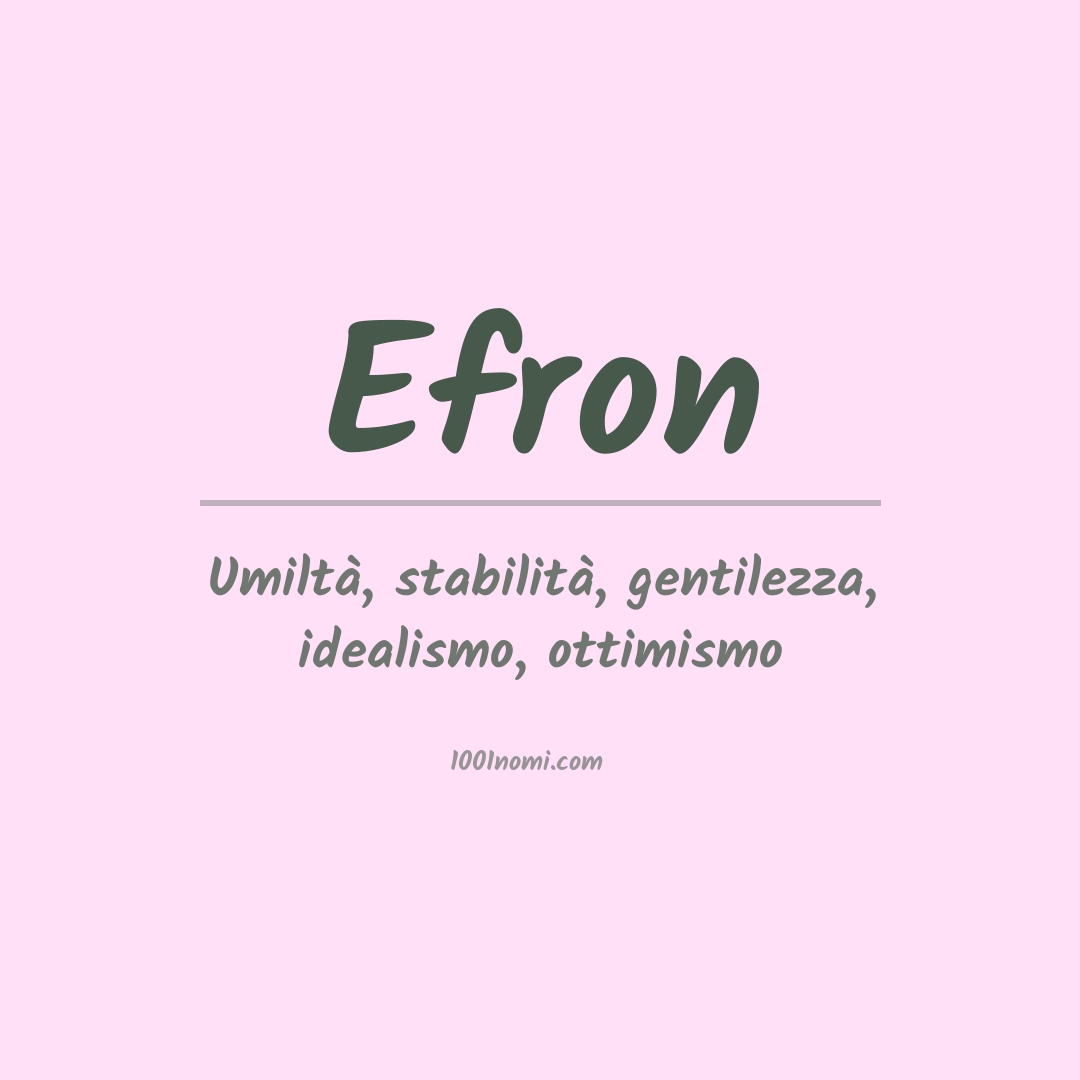 Significato del nome Efron