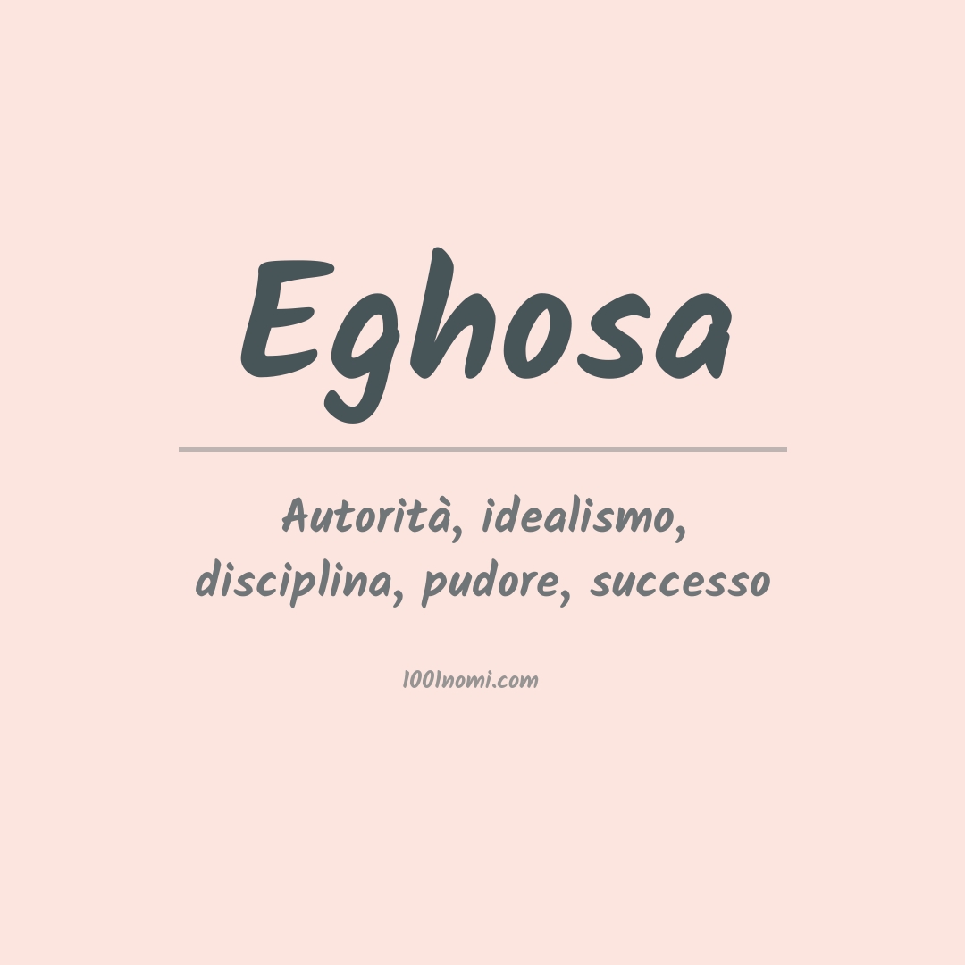 Significato del nome Eghosa