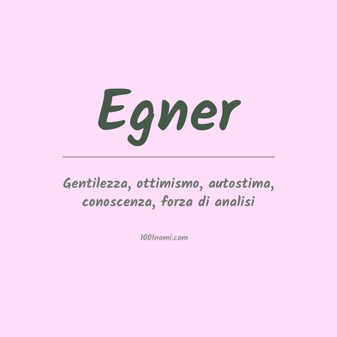 Significato del nome Egner