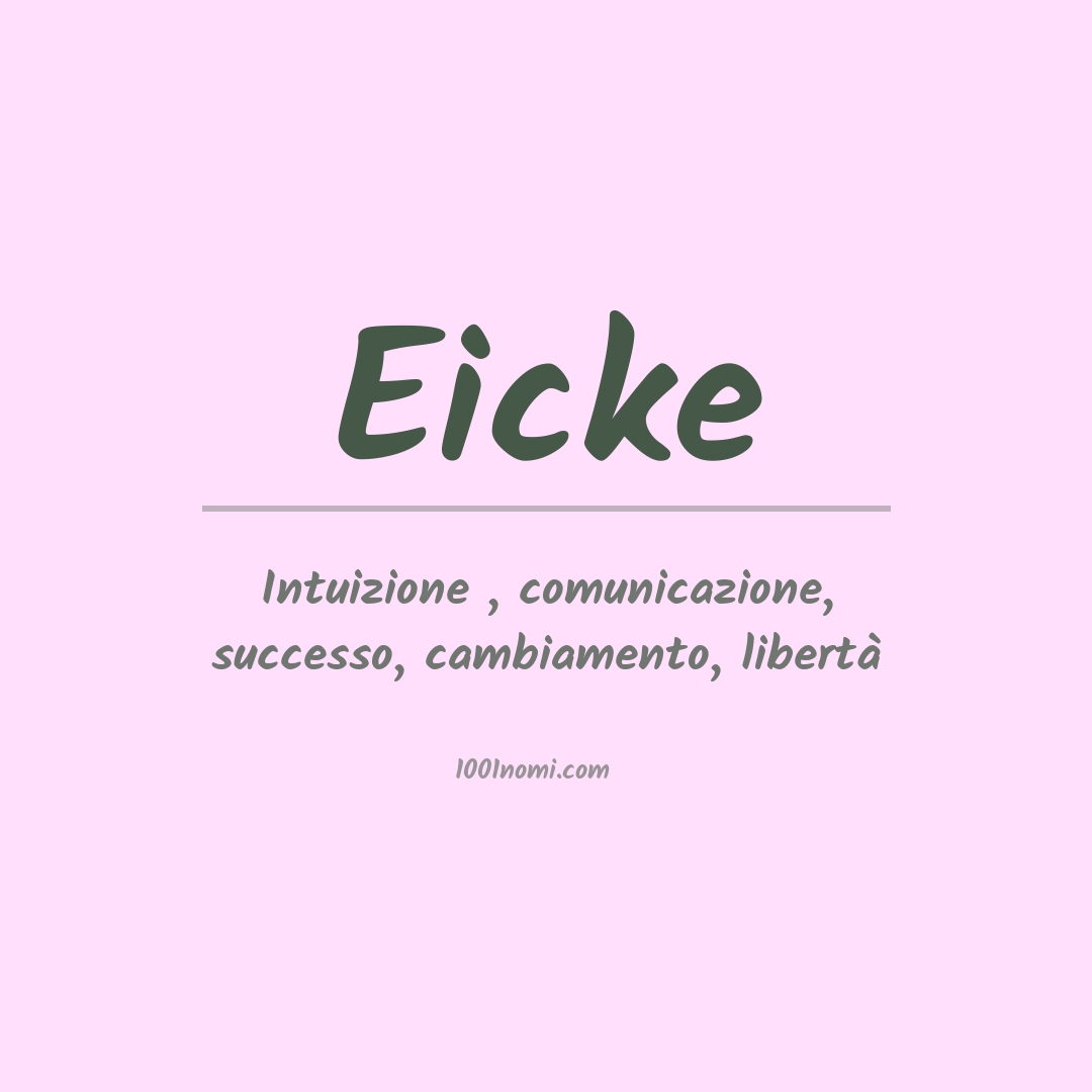 Significato del nome Eicke