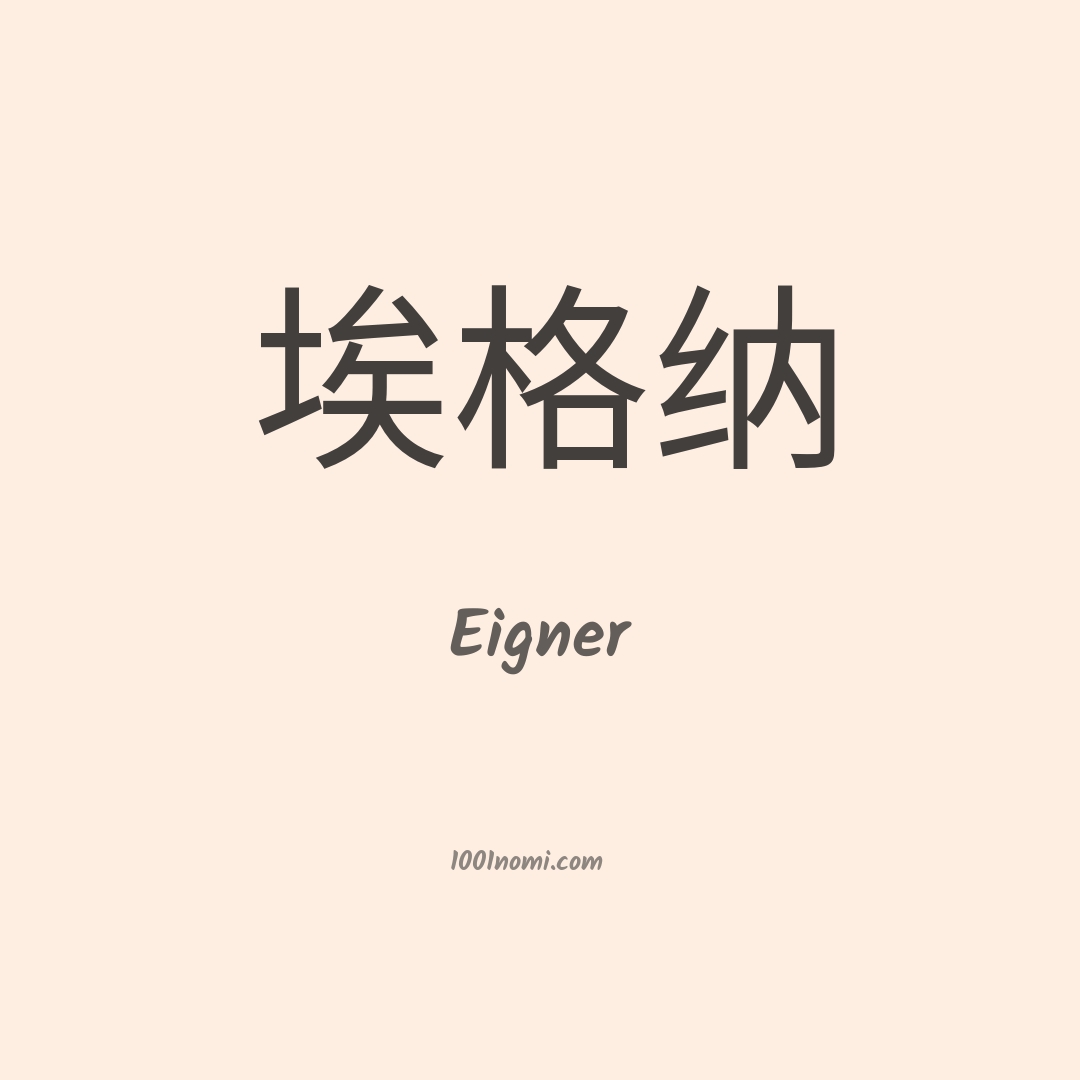 Eigner in cinese