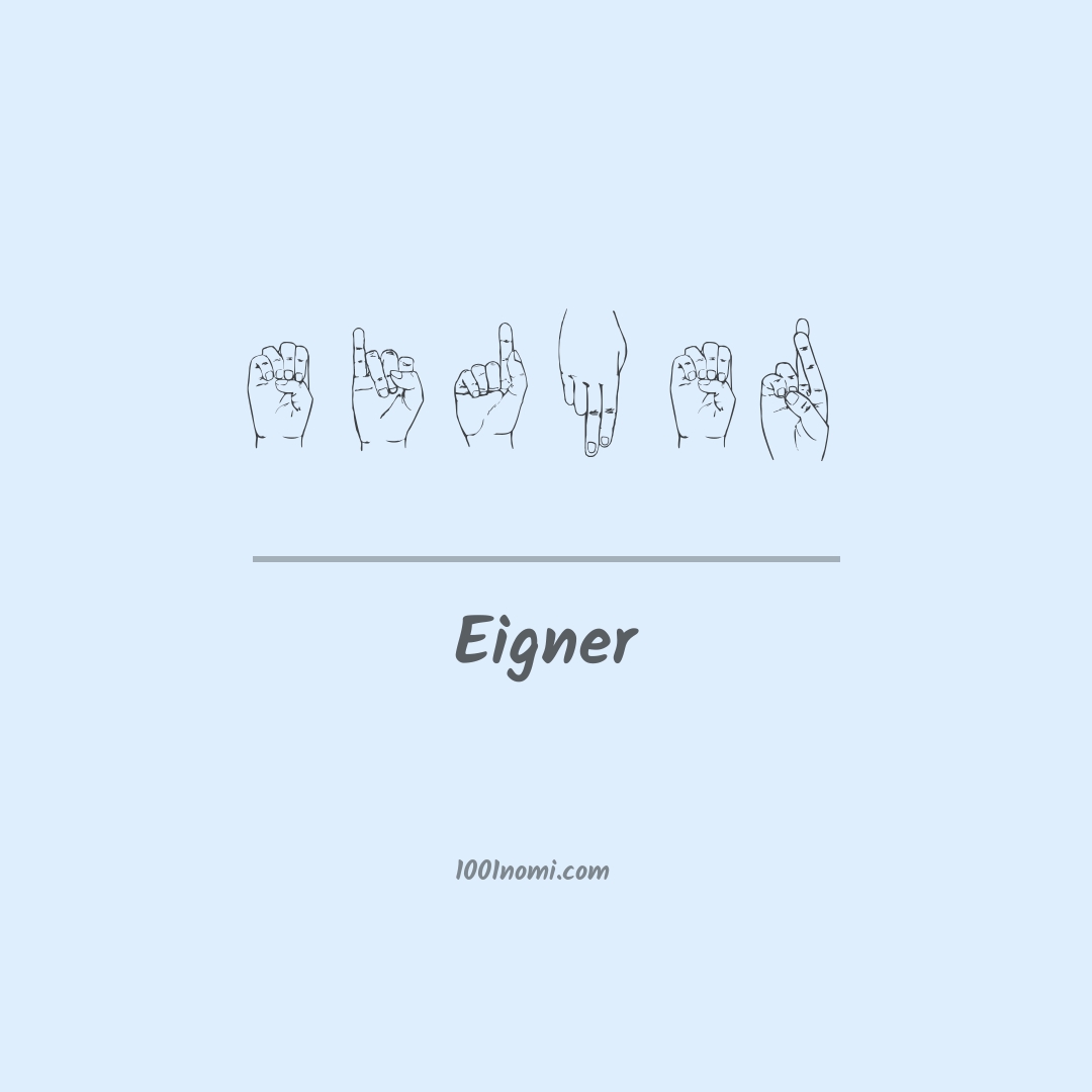 Eigner nella lingua dei segni