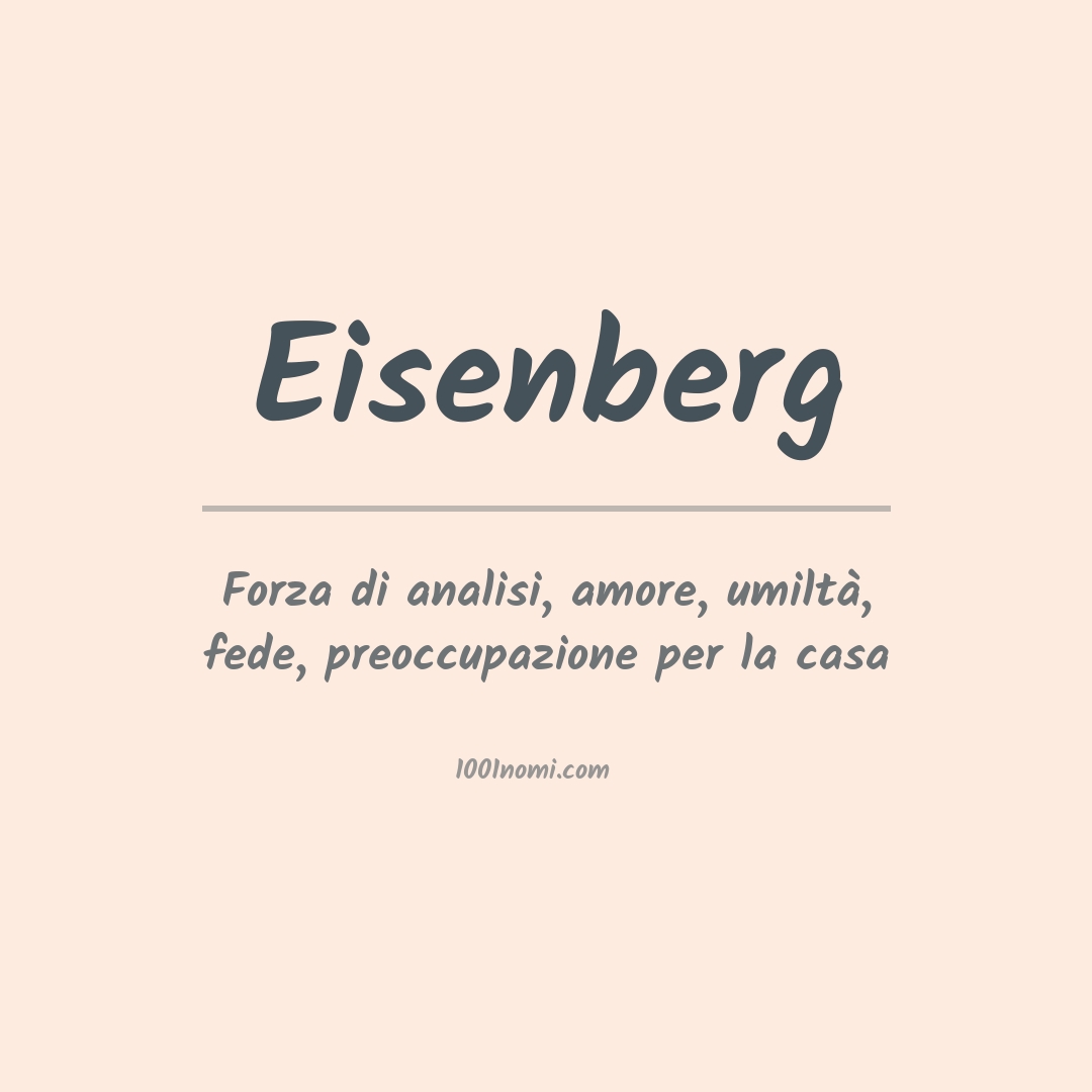 Significato del nome Eisenberg Significato del nome Eisenberg