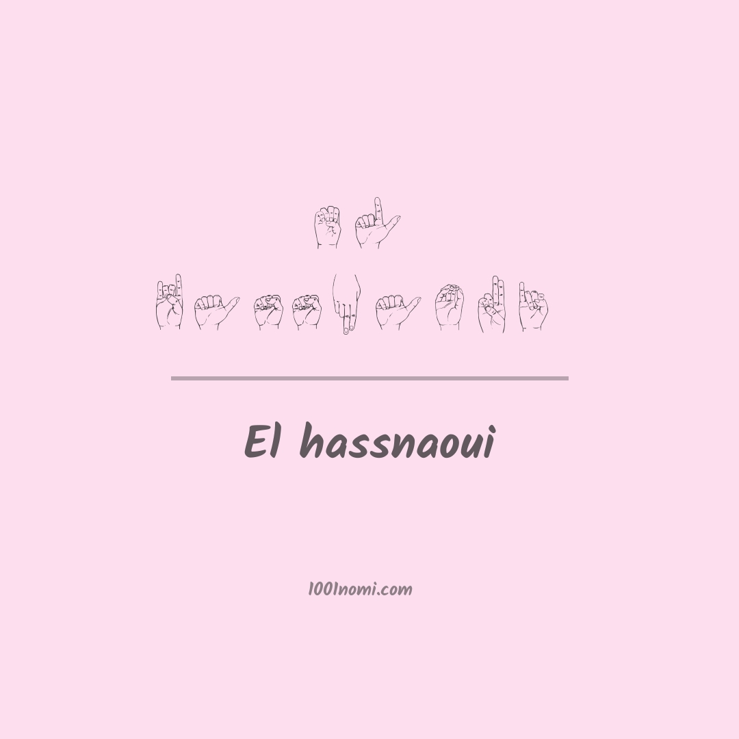 El hassnaoui nella lingua dei segni