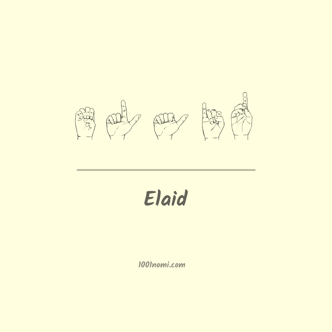 Elaid nella lingua dei segni