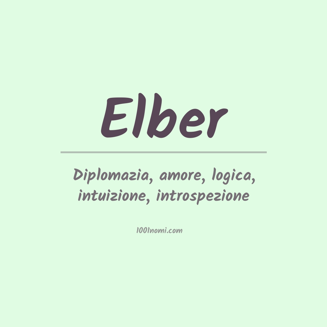 Significato del nome Elber