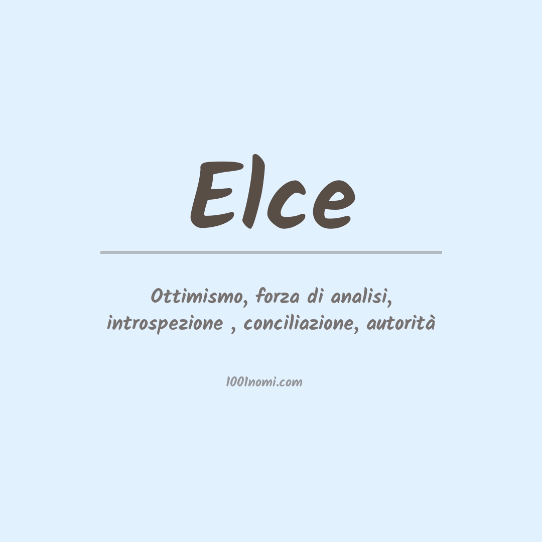 Significato del nome Elce