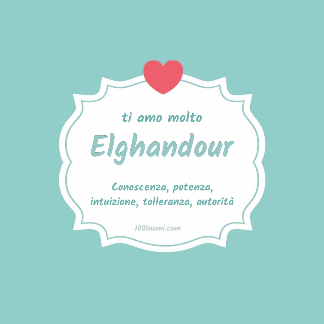 Ti amo molto Elghandour