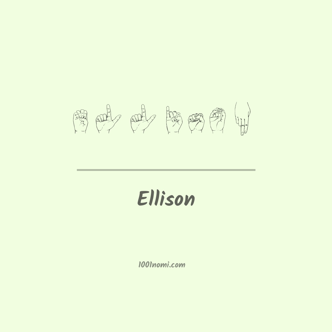 Ellison nella lingua dei segni