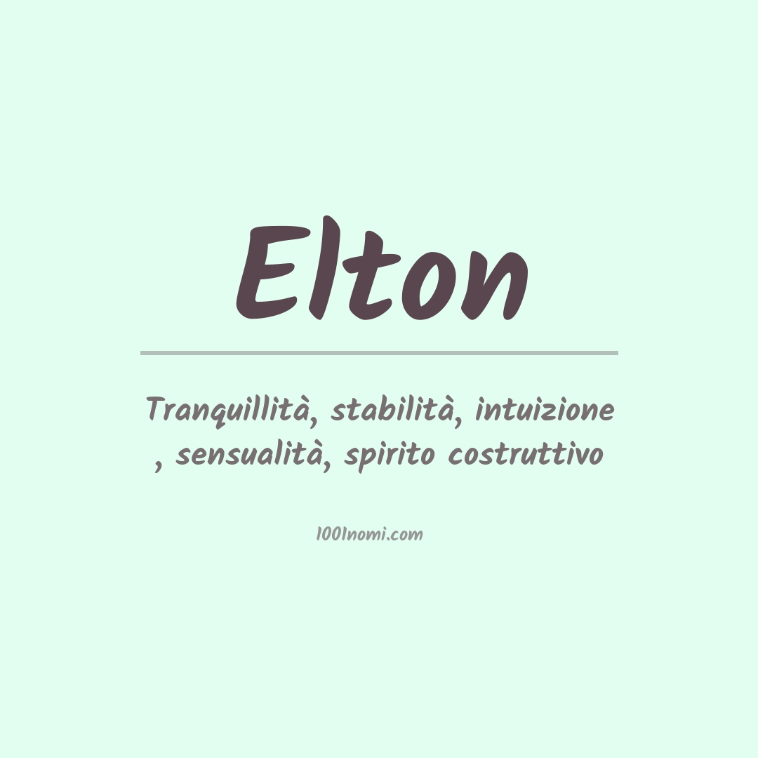 Significato del nome Elton