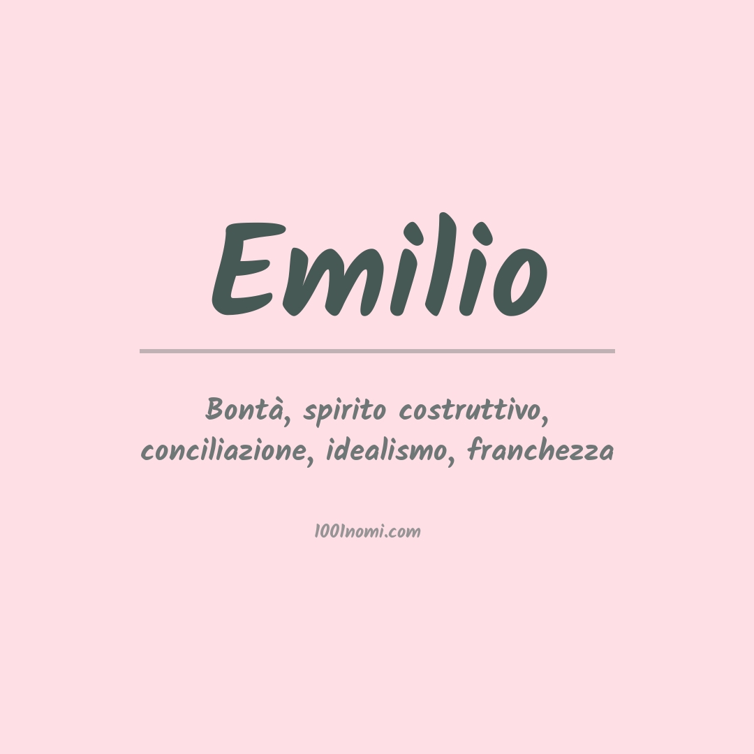 Significato del nome Emilio
