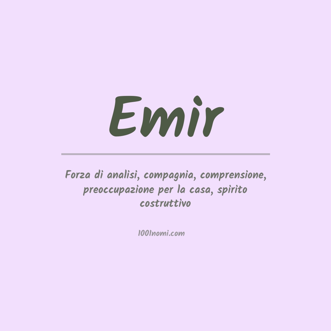 Significato del nome Emir