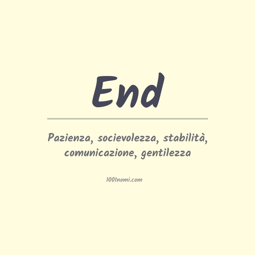 Significato del nome End