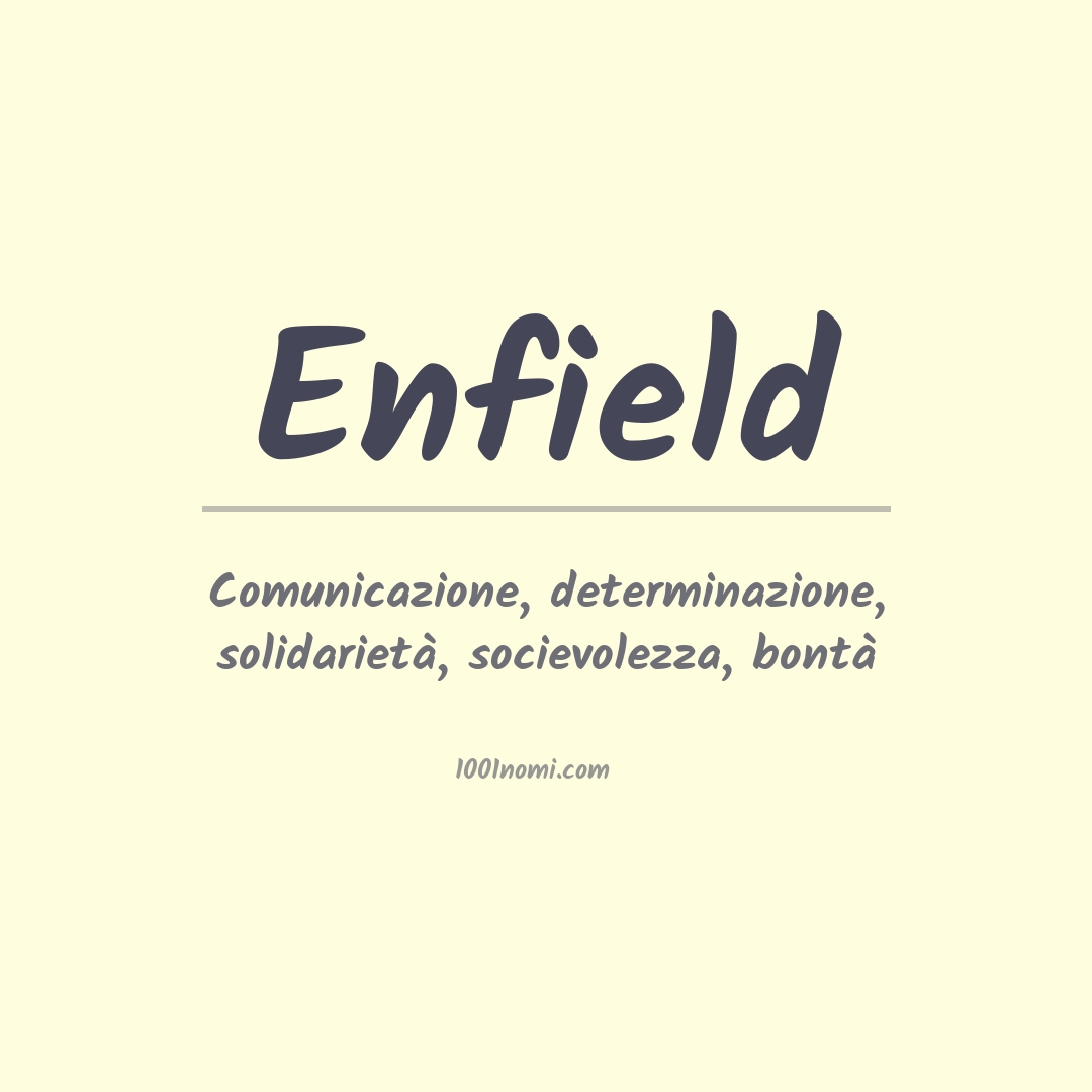 Significato del nome Enfield