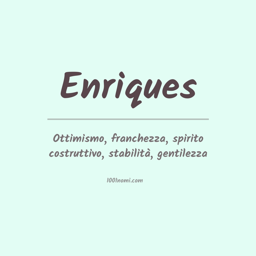 Significato del nome Enriques